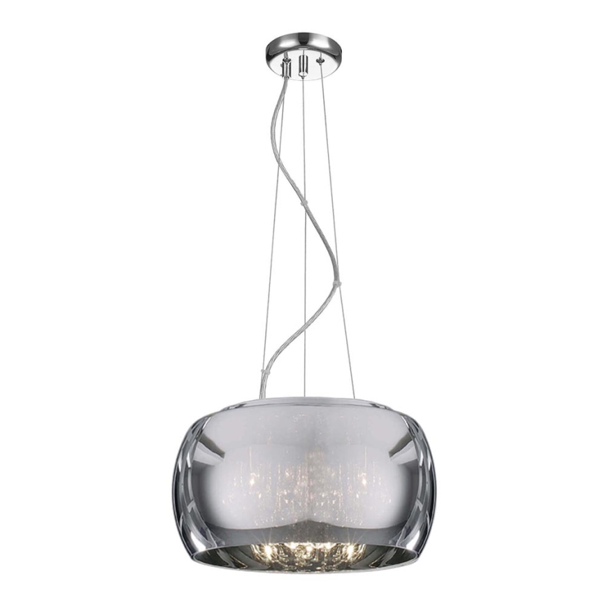 Ljuskrona upphängningsrem ORCHIDE 5xG9/3W/230V skinande krom