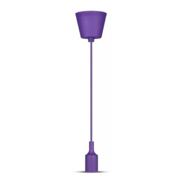 Ljusskrona med upphängningsrem  1xE27/60W/230V lila