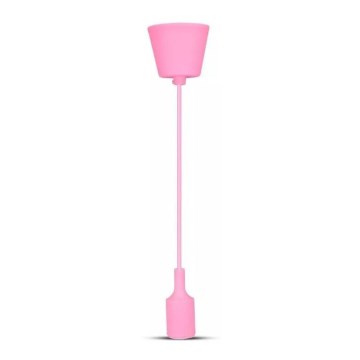 Ljusskrona med upphängningsrem  1xE27/60W/230V rosa 