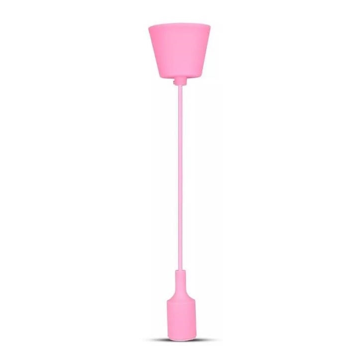Ljusskrona med upphängningsrem  1xE27/60W/230V rosa 