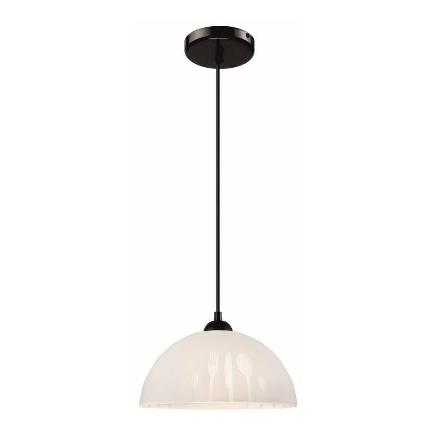 Ljusskrona med upphängningsrem  1xE27/60W/230V vit 