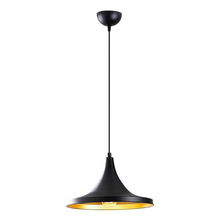 Ljusskrona med upphängningsrem  BERCESTE 1xE27/40W/230V svart 
