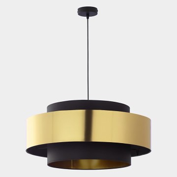 Ljusskrona med upphängningsrem  CALISTO 1xE27/25W/230V gyllene /svart 