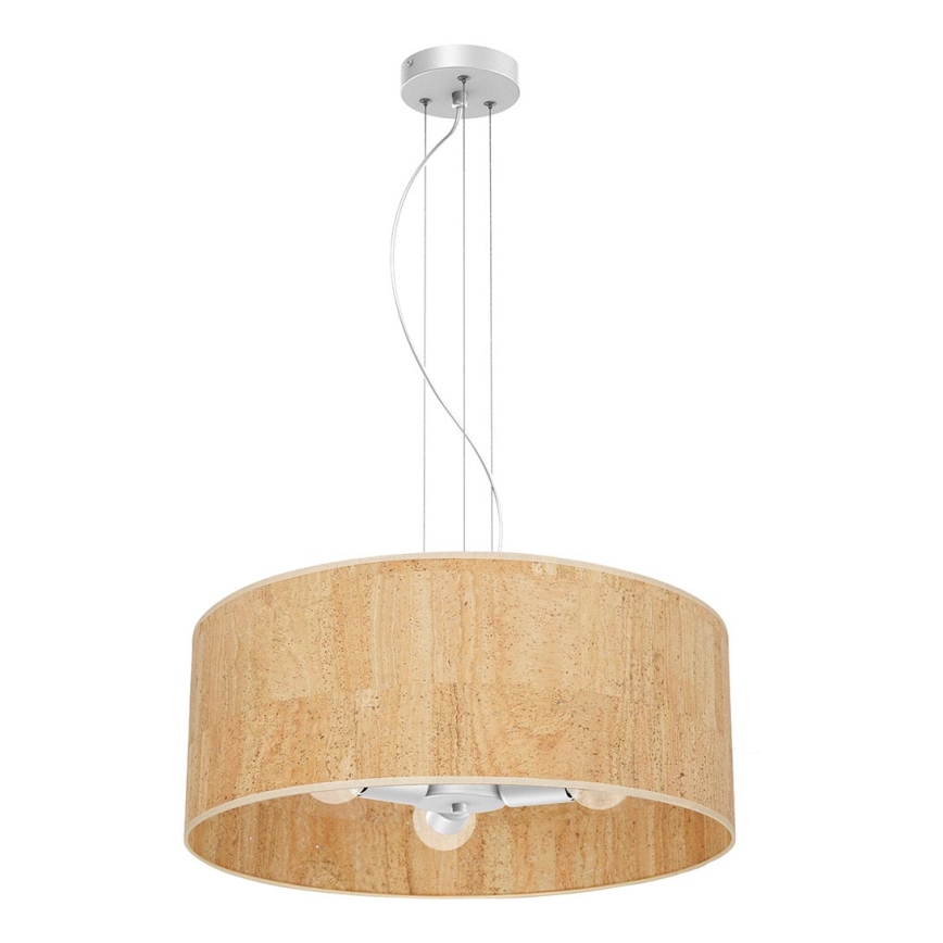 Ljusskrona med upphängningsrem  CORK 3xE27/60W/230V