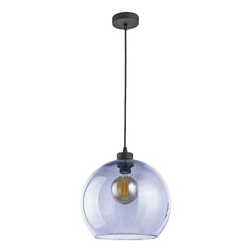 Ljusskrona med upphängningsrem  CUBUS 1xE27/60W/230V blå 