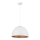 Ljusskrona med upphängningsrem  DIAMENT 1xE27/60W/230V diameter  35 cm vit /koppar