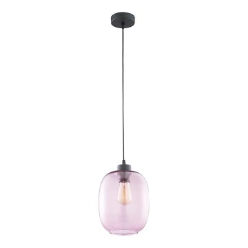 Ljusskrona med upphängningsrem  ELIO 1xE27/60W/230V rosa 