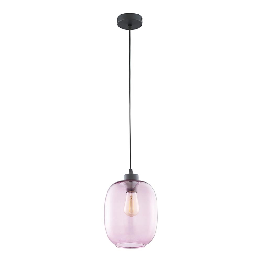 Ljusskrona med upphängningsrem  ELIO 1xE27/60W/230V rosa 