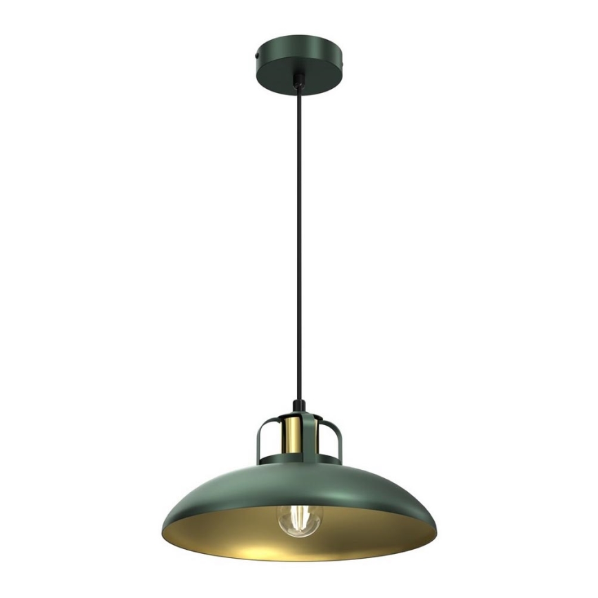 Ljusskrona med upphängningsrem  FELIX 1xE27/60W/230V grön
