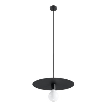 Ljusskrona med upphängningsrem  FLAVIO 1xE27/60W/230V svart