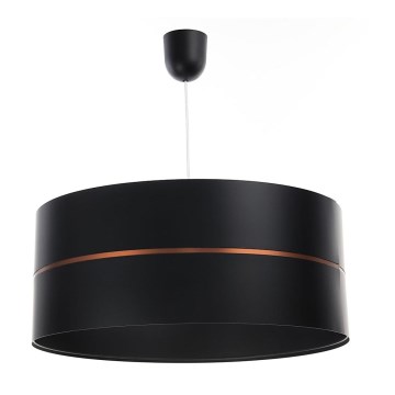 Ljusskrona med upphängningsrem  GLAM HOME 1xE27/60W/230V diameter  40 cm svart 