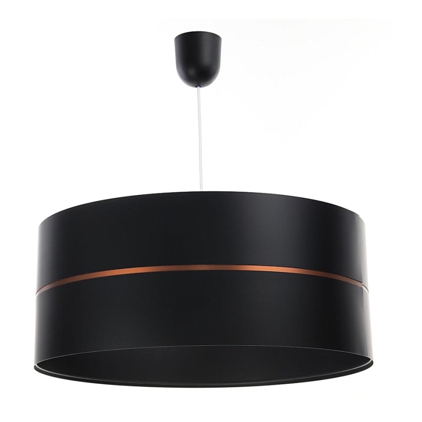 Ljusskrona med upphängningsrem  GLAM HOME 1xE27/60W/230V diameter  40 cm svart 