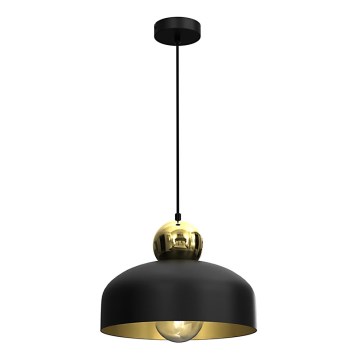 Ljusskrona med upphängningsrem  HARALD 1xE27/60W/230V svart 