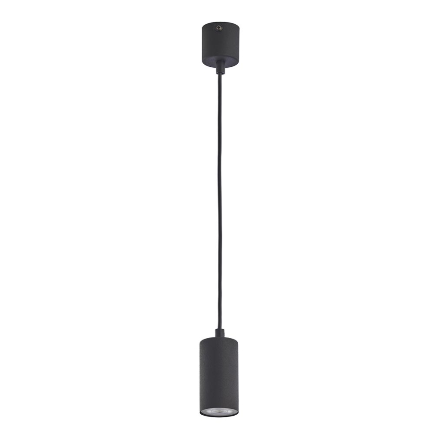 Ljusskrona med upphängningsrem  LOGAN BLACK 1xGU10/10W/230V