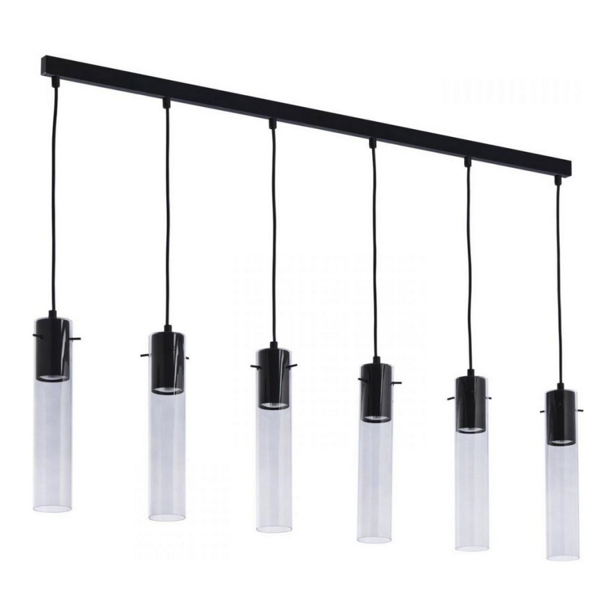 Ljusskrona med upphängningsrem  LOOK GRAPHITE 6xGU10/10W/230V