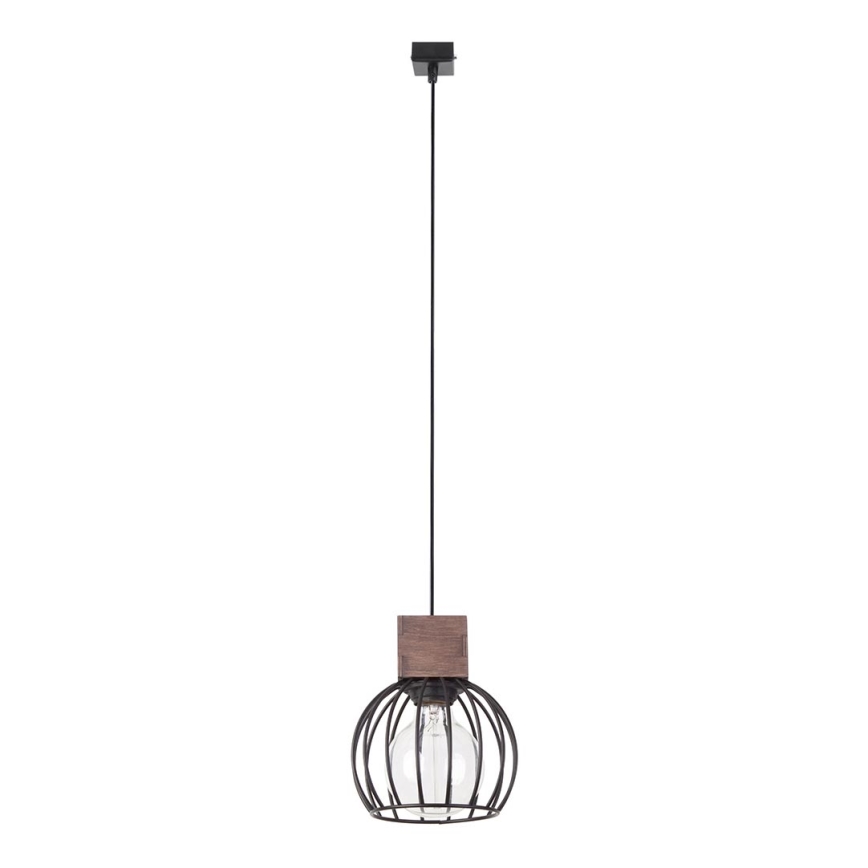 Ljusskrona med upphängningsrem  MILAN 1xE27/60W/230V trä 