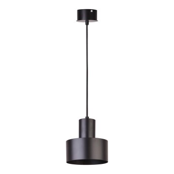 Ljusskrona med upphängningsrem  RIF 1xE27/60W/230V diameter  15 cm svart