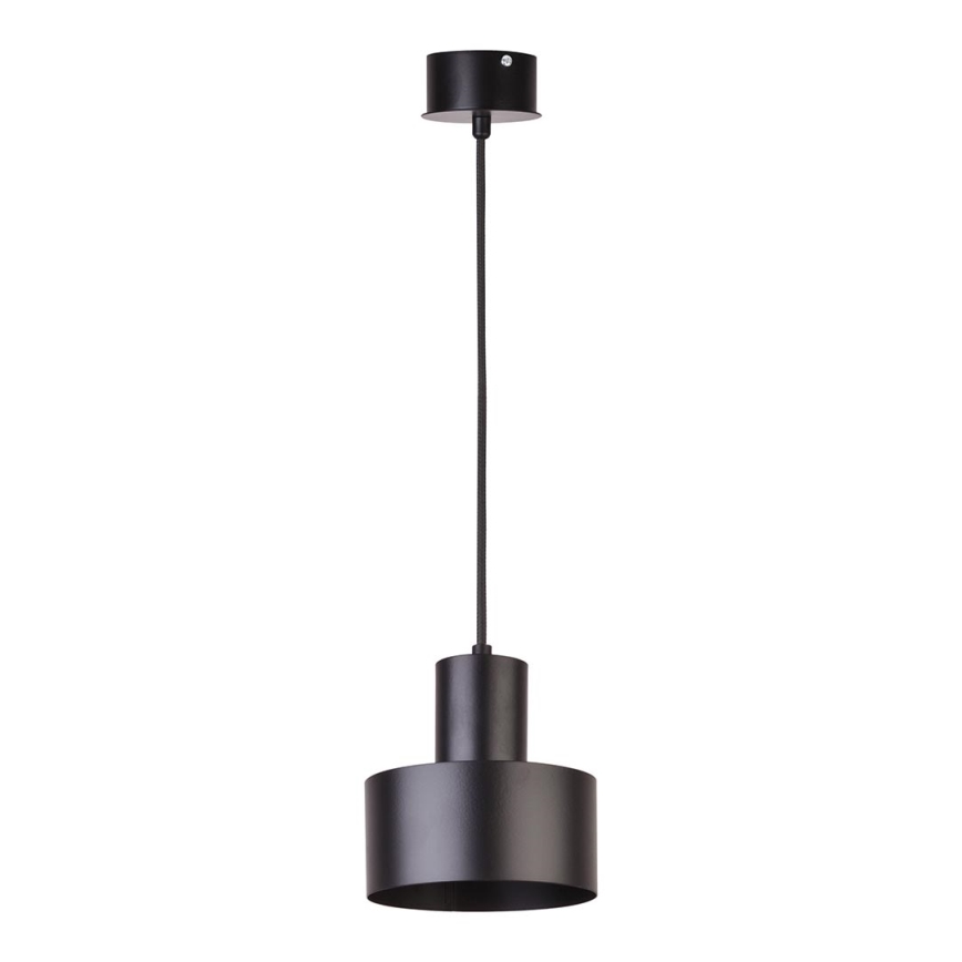 Ljusskrona med upphängningsrem  RIF 1xE27/60W/230V diameter  15 cm svart