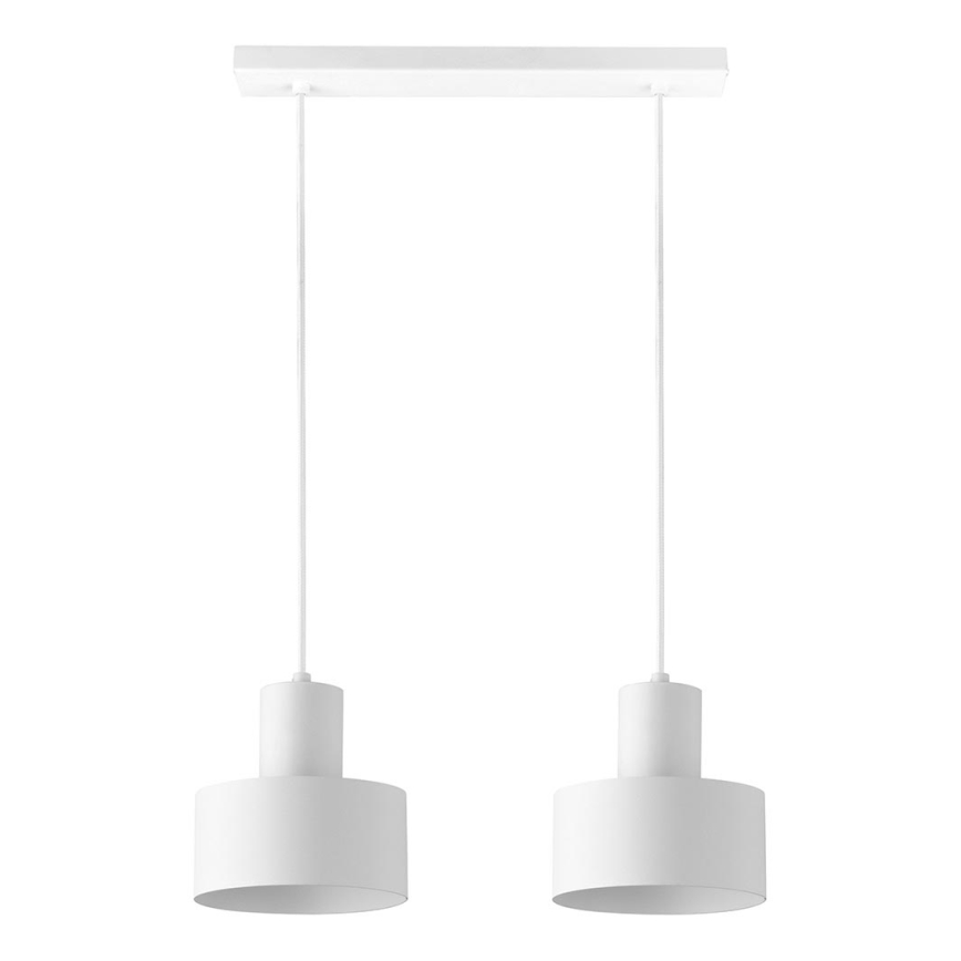 Ljusskrona med upphängningsrem  RIF 2xE27/60W/230V vit 