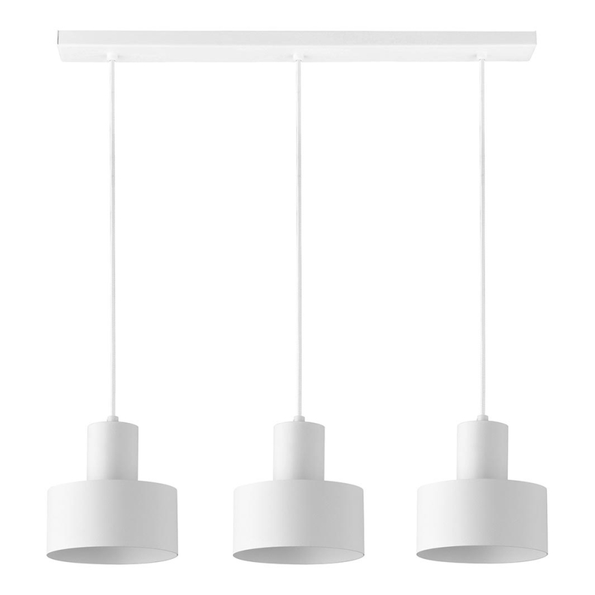 Ljusskrona med upphängningsrem  RIF 3xE27/60W/230V vit 