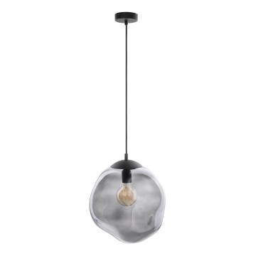 Ljusskrona med upphängningsrem  SOL 1xE27/60W/230V svart