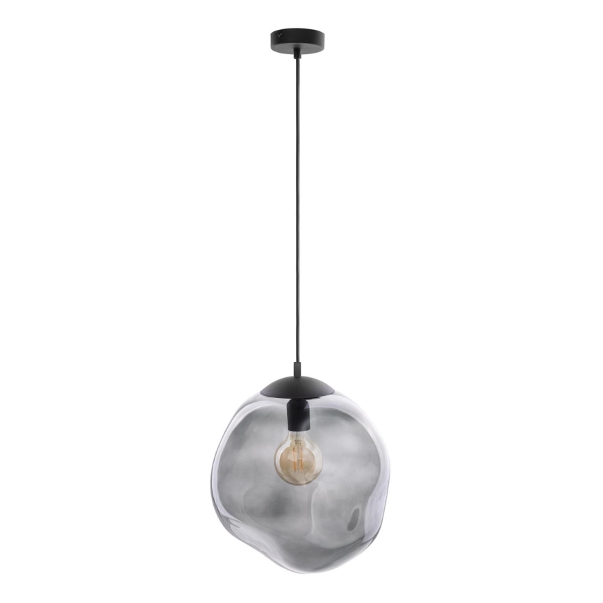 Ljusskrona med upphängningsrem  SOL 1xE27/60W/230V svart