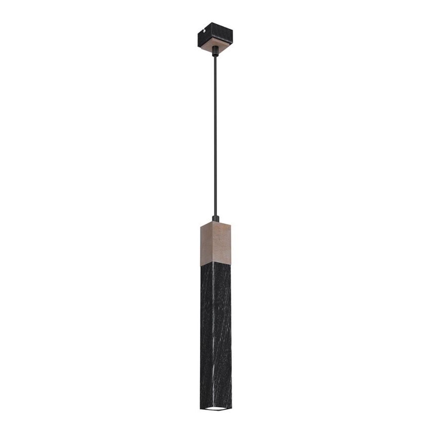 Ljusskrona med upphängningsrem  SOLO 1xGU10/MR11/40W/230V svart