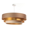 Ljusskrona med upphängningsrem  TRINITI 1xE27/60W/230V beige /gyllene 