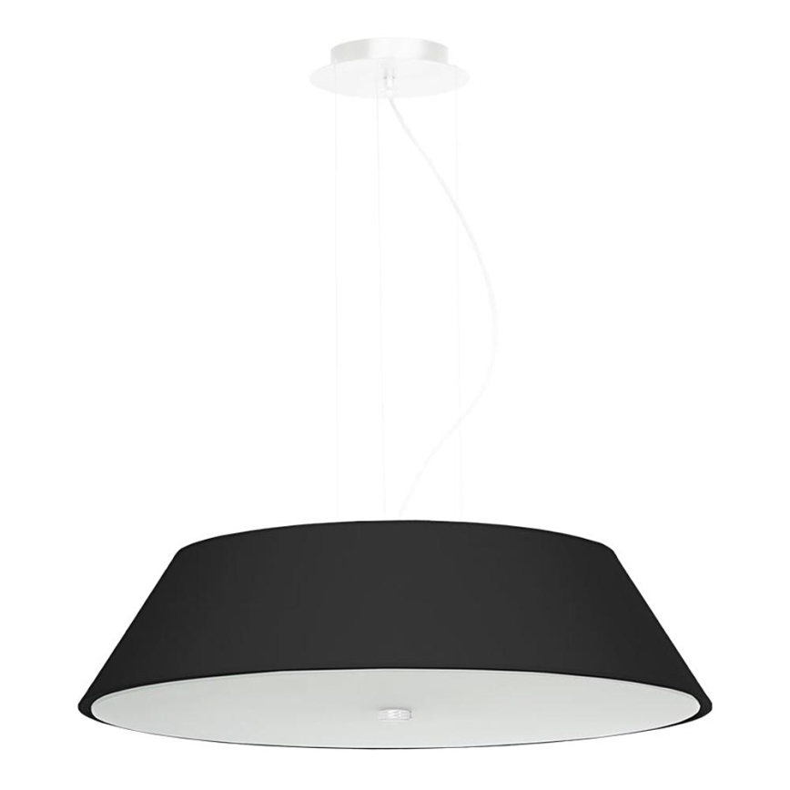 Ljusskrona med upphängningsrem  VEGA 5xE27/60W/230V diameter  60 cm svart