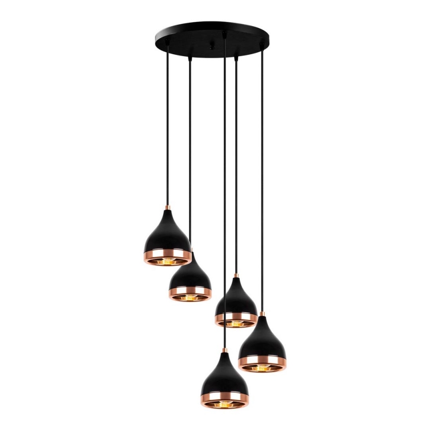Ljusskrona med upphängningsrem  YILDO 5xE27/40W/230V