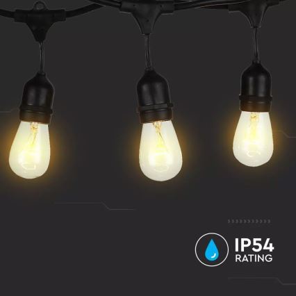 Ljusslinga utomhus STRING 5m 10xE27/40W/230V IP54