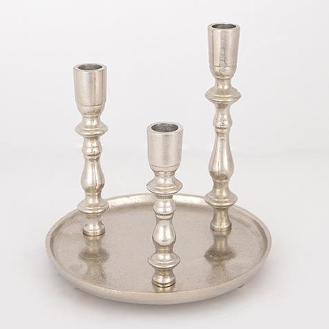 Ljusstake 20x19 cm silver