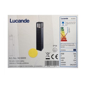 Lucande - LED-lampa för utomhusbruk NICOLA LED/7W/230V IP54