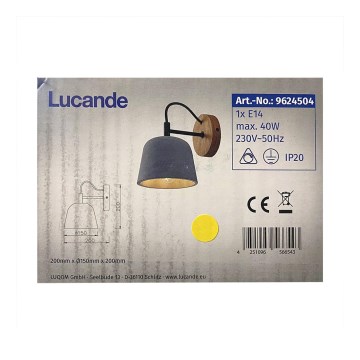 Lucande - Vägglampa KALINDA 1xE14/40W/230V