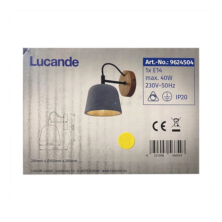 Lucande - Vägglampa KALINDA 1xE14/40W/230V