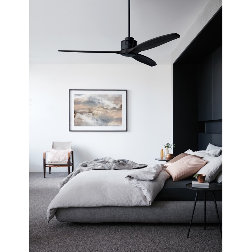 Lucci air 210508 - Takfläkt AIRFUSION AKMANI paulownia/svart + fjärrkontroll