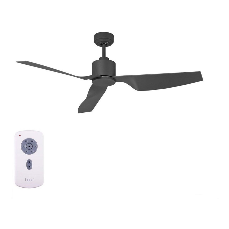 Lucci Air 210527 - Takfläkt AIRFUSION CLIMATE II svart + fjärrkontroll