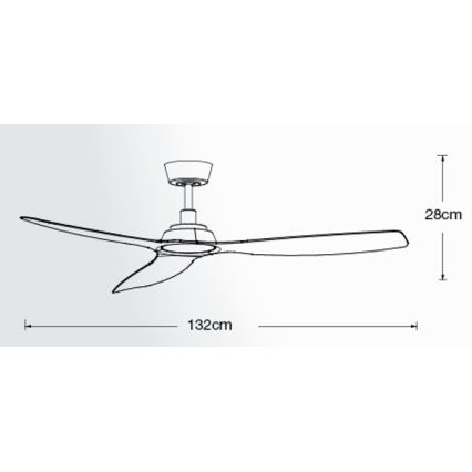 Lucci Air 210650 - Takfläkt MOTO vit + fjärrkontroll
