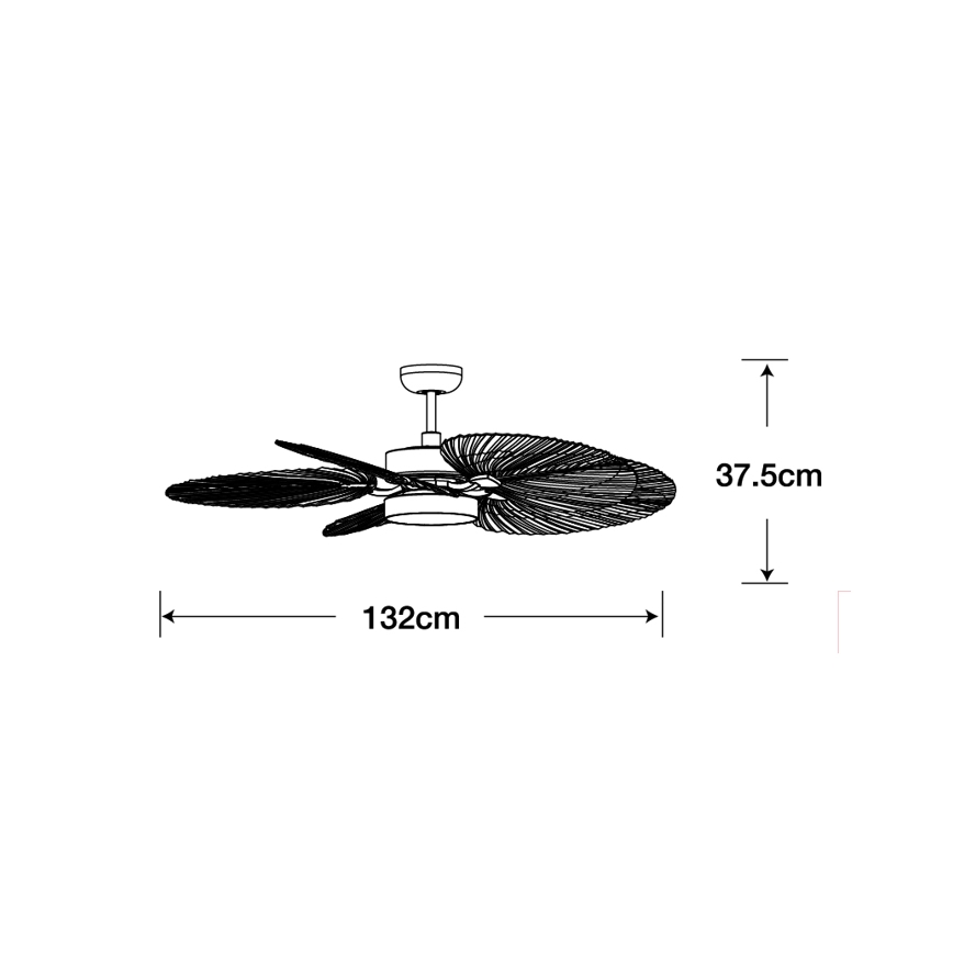 Lucci Air 210655 - LED takfläkt BALI 1xGX53/18W/230V brun + fjärrkontroll