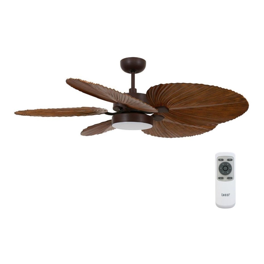 Lucci Air 210655 - LED takfläkt BALI 1xGX53/18W/230V brun + fjärrkontroll