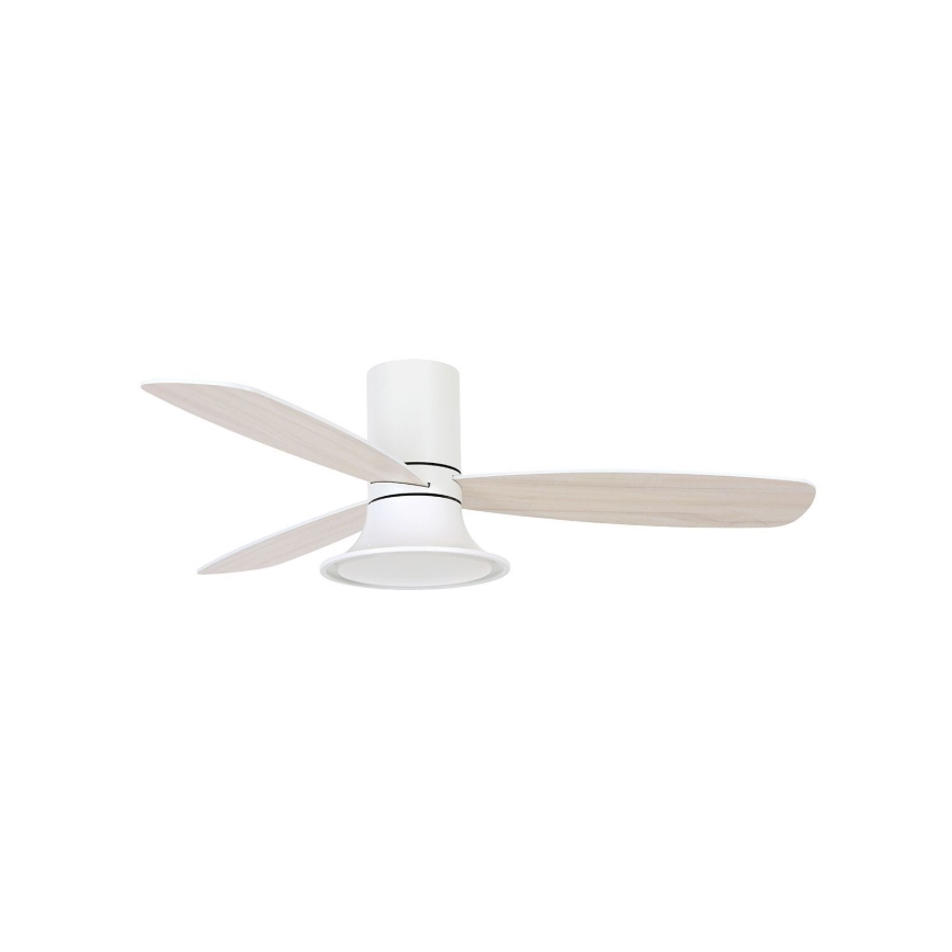 Lucci Air 210661 - LED Dimbar takfläkt FLUSSO 1xGX53/18W/230V trä/vit + fjärrkontroll