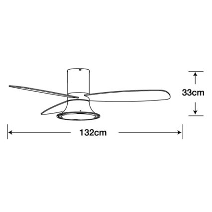 Lucci Air 210661 - LED Dimbar takfläkt FLUSSO 1xGX53/18W/230V trä/vit + fjärrkontroll