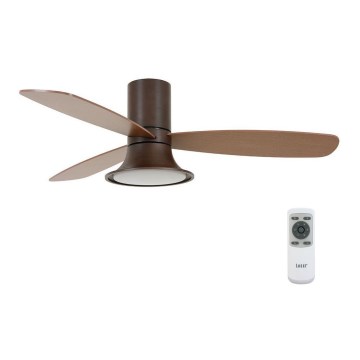 Lucci Air 210663 - LED Dimbar takfläkt FLUSSO 1xGX53/18W/230V brun + fjärrkontroll