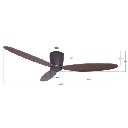 Lucci Air 212884 - Takfläkt AIRFUSION RADAR svart + fjärrkontroll