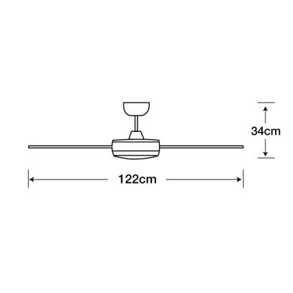 Lucci air 212898 - LED Dimbar takfläkt MOONAH 1xGX53/21W/230V vit+ fjärrkontrol