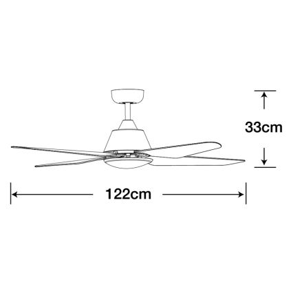 Lucci Air 212994 - LED takfläkt ARIA LED/18W/230V vit + fjärrkontroll