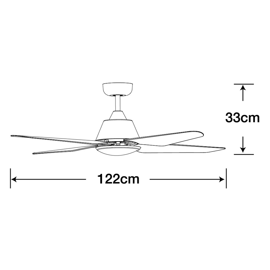 Lucci Air 212994 - LED takfläkt ARIA LED/18W/230V vit + fjärrkontroll