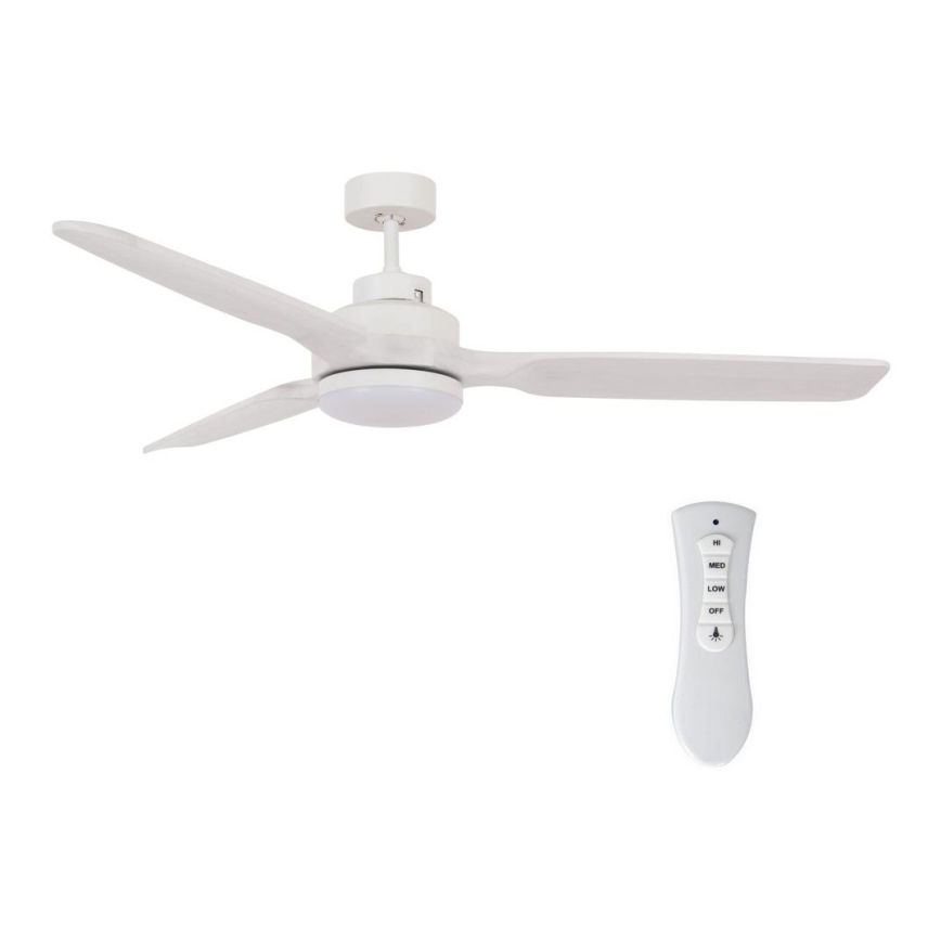 Lucci air 213055 - LED takfläkt SHOALHAVEN GX53/17W/230V paulownia/vit + fjärrkontroll