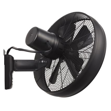 Lucci air 213124 - Väggfläkt BREEZE 55W/230V svart + fjärrkontroll