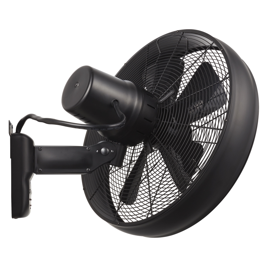 Lucci air 213124 - Väggfläkt BREEZE 55W/230V svart + fjärrkontroll